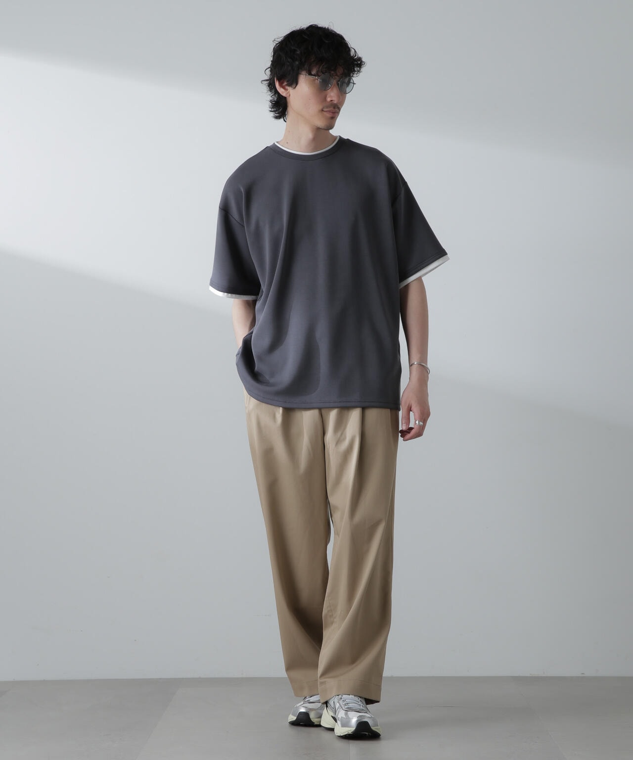 バックステッチリラックスダンボールTシャツ 半袖 6724124240