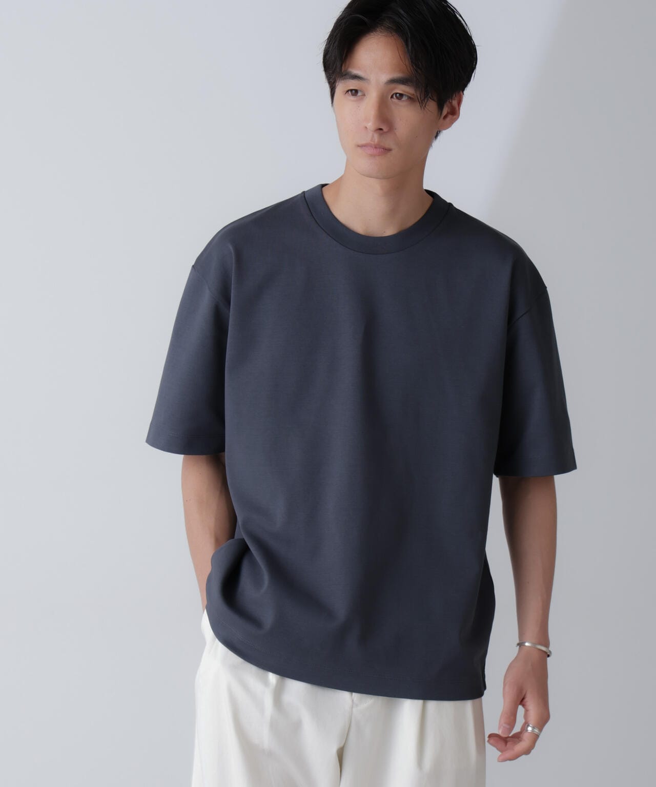 ダブルスムースクルーネックBIGTシャツ 半袖 6724124233