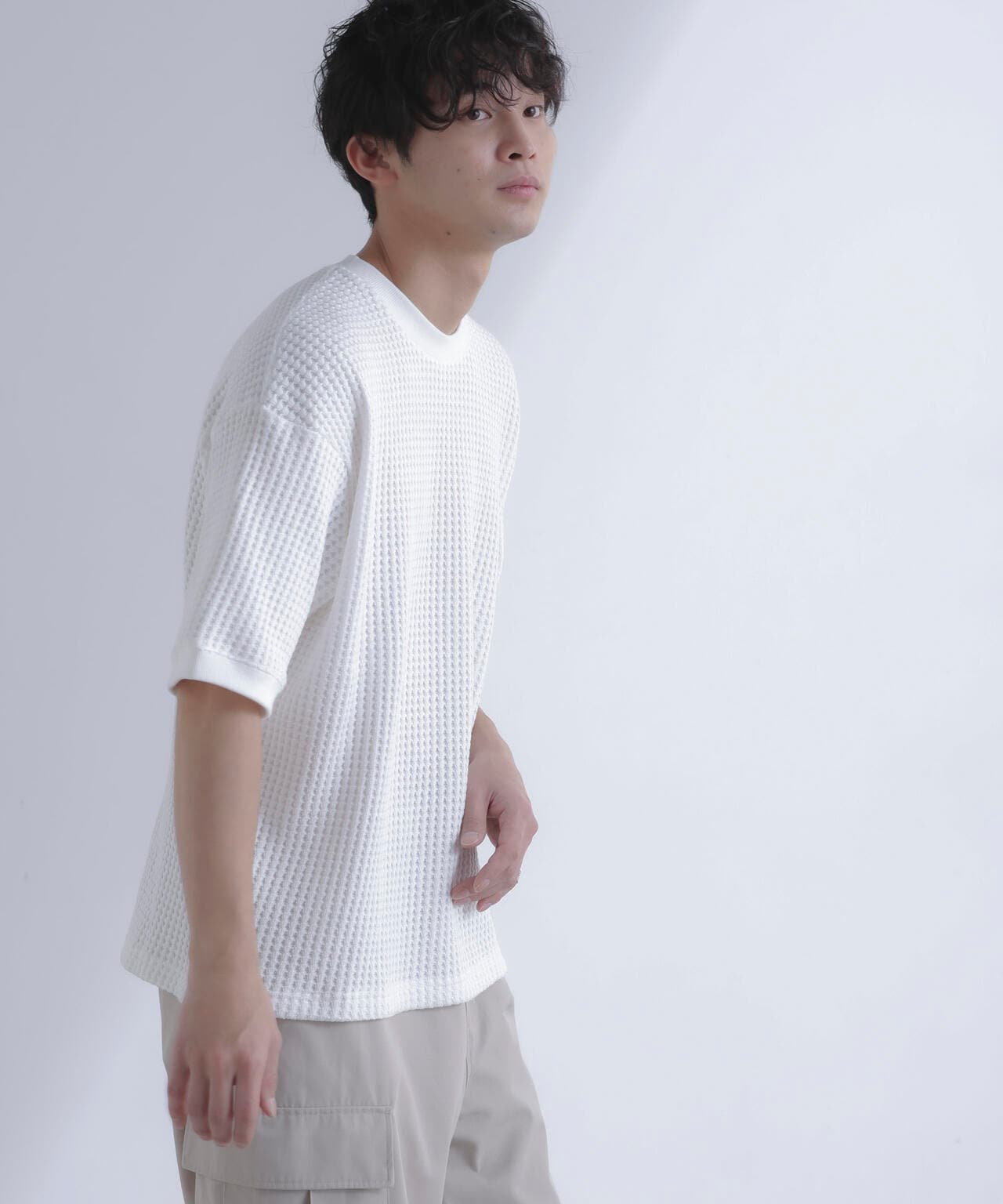 オニワッフルビッグTシャツ 五分袖 6724124212