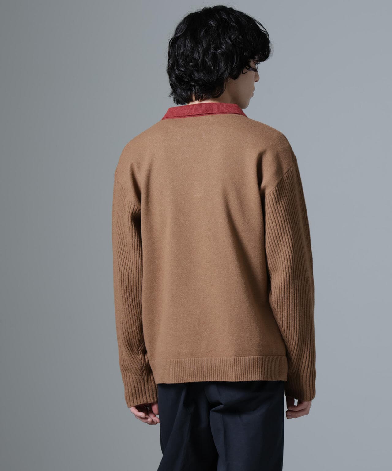 WEB限定/バイカラースキッパーニット 6724222229