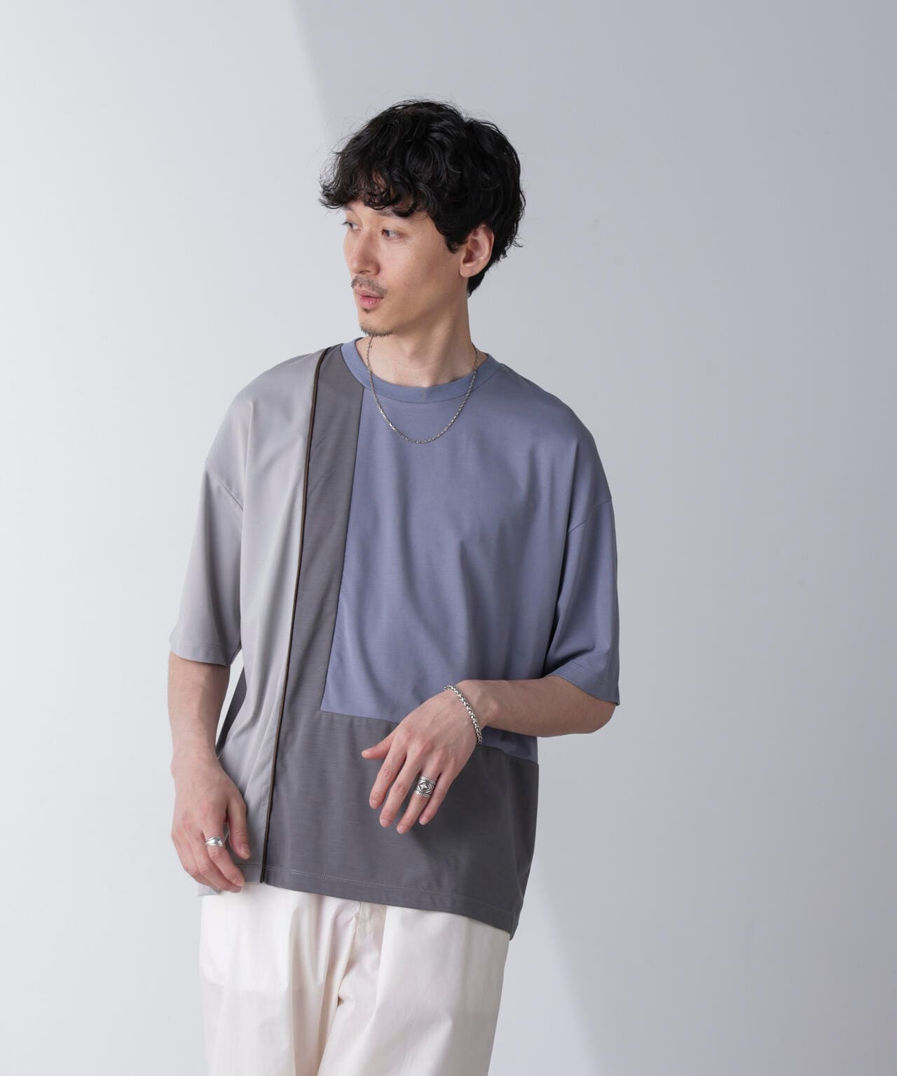 リラックス切り替えスムースTシャツ 半袖 6724124261