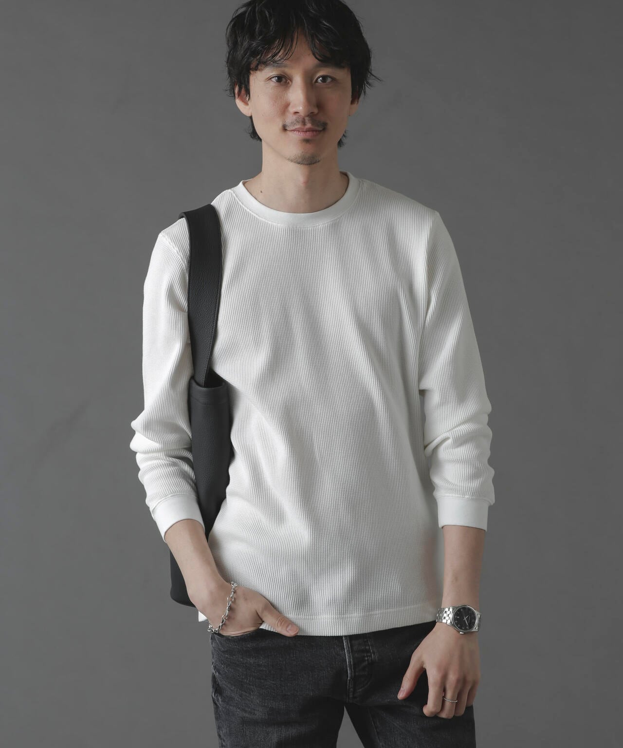 アンチスメルワッフルTシャツ 長袖 6724123212