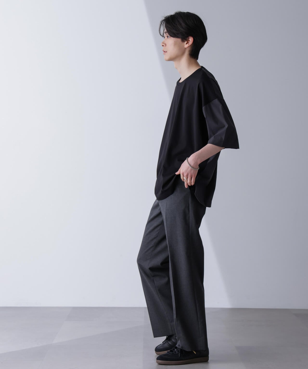 WEB限定/袖切り替えビッグTシャツ 半袖 6724224211