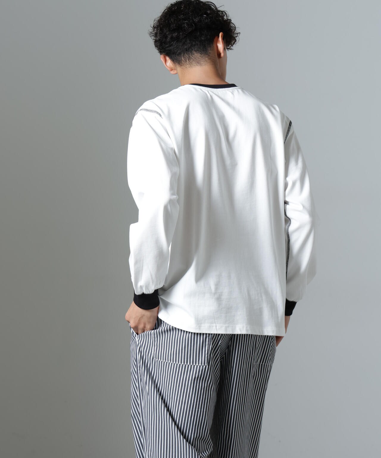 「NJ/CLUB」PARKSTOCK ロゴ刺繍ロングスリーブTシャツ 6684223229
