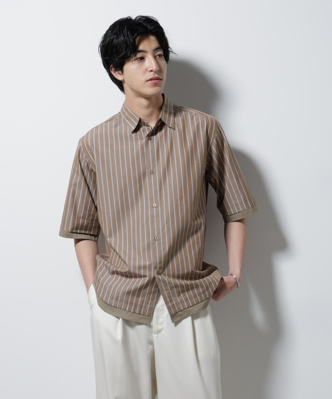 WEB限定/クレイジーストライプシャツ 半袖 2 6725121231