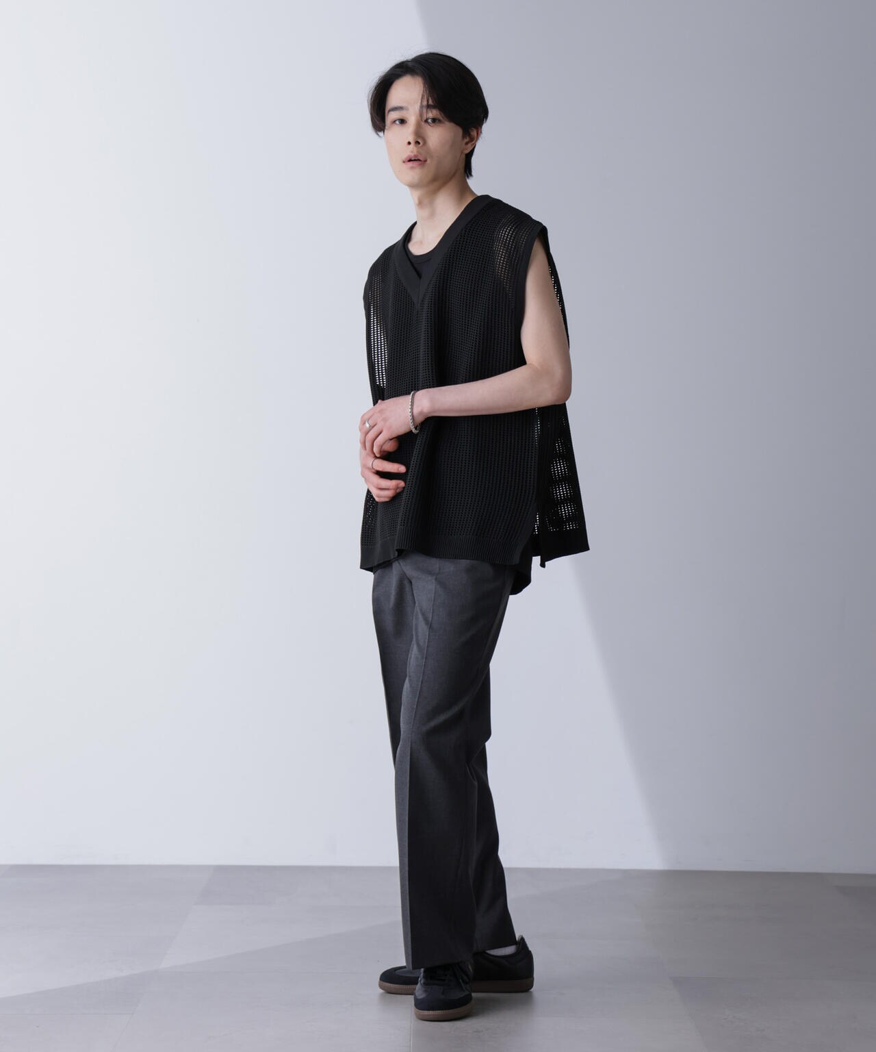 WEB限定/ルーズシルエット ニットベスト 6724222203