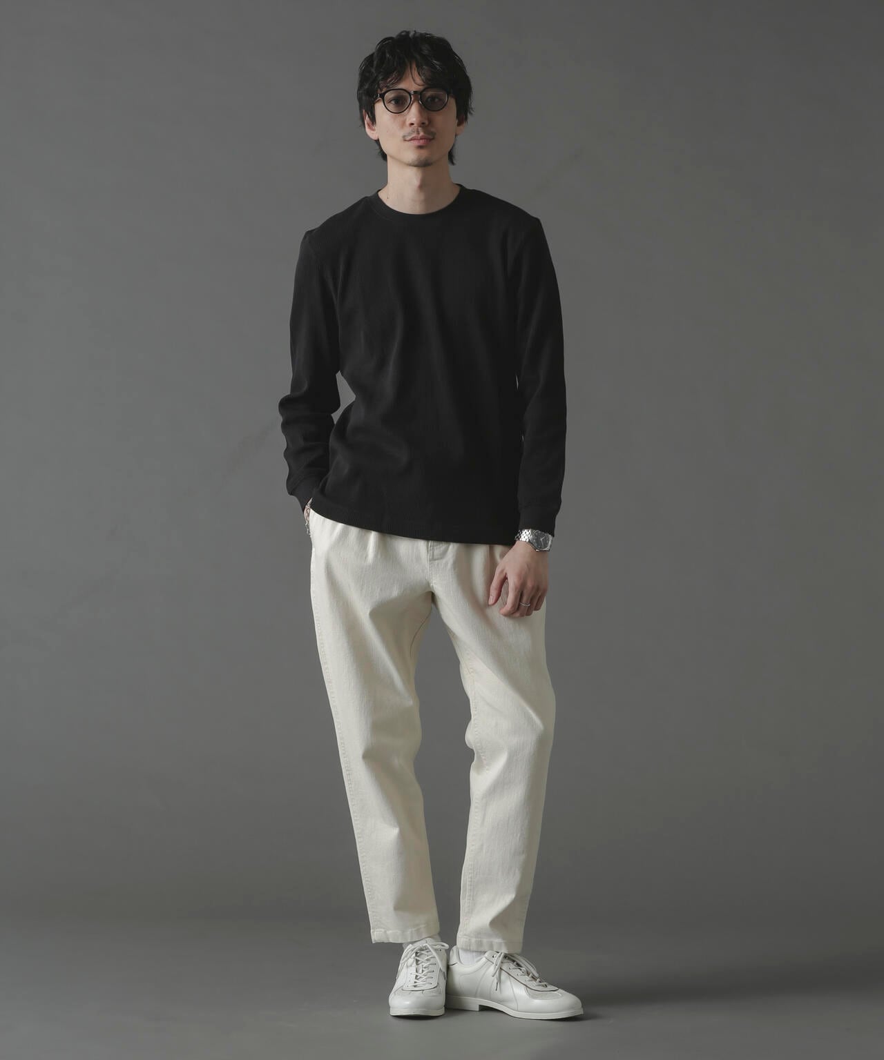 アンチスメルワッフルTシャツ 長袖 6724123212
