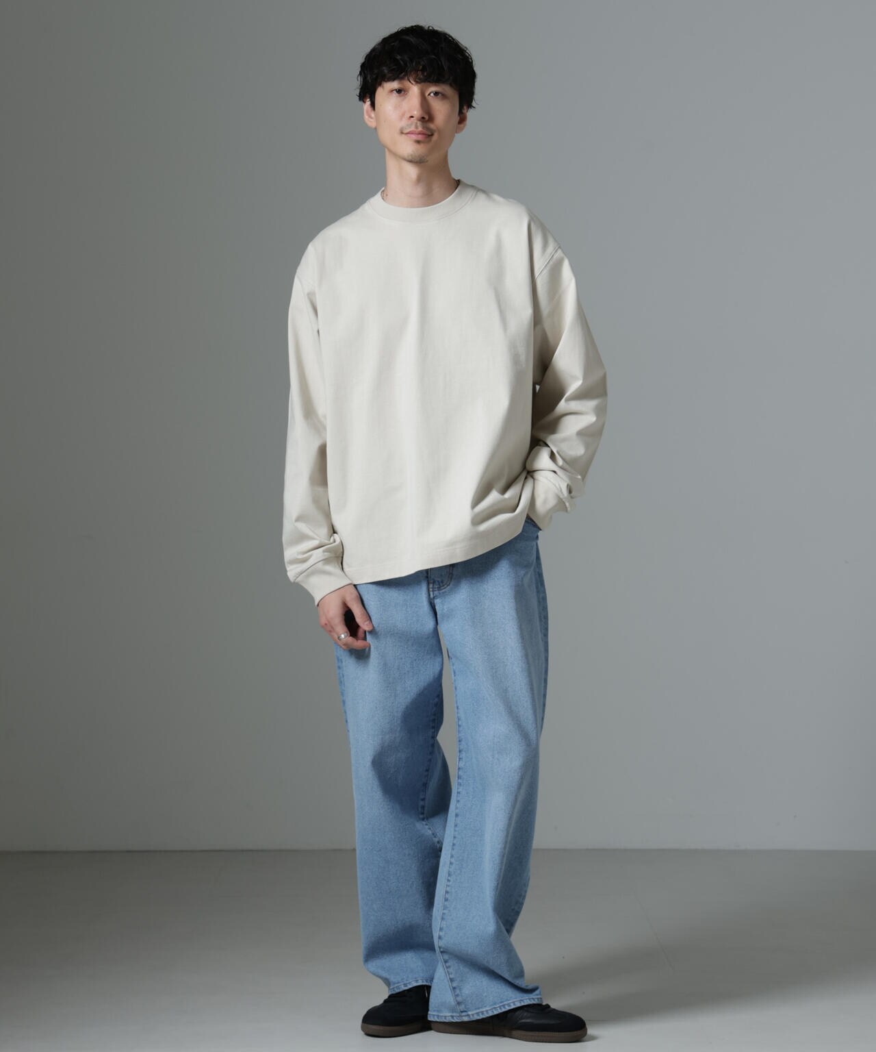 ビッグシルエットワンポイントTシャツ 長袖 6725123204