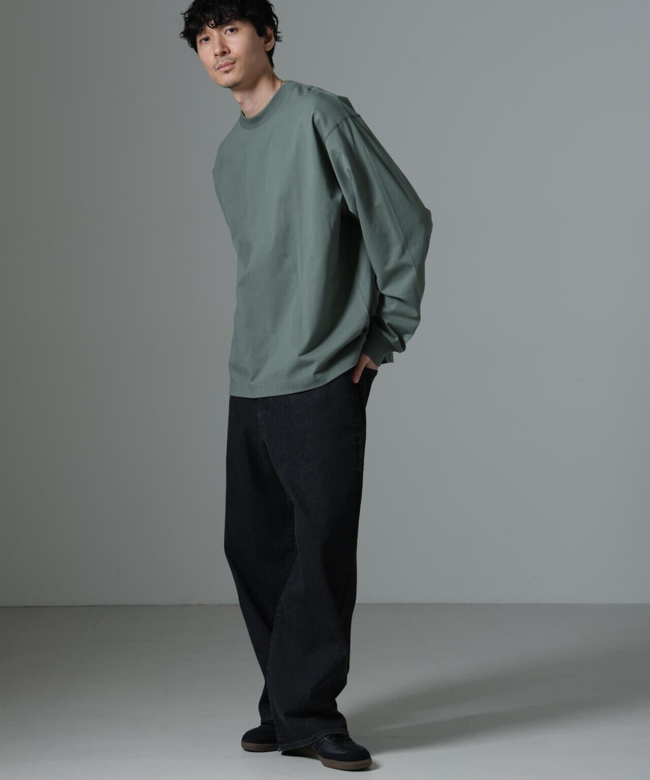 ビッグシルエットワンポイントTシャツ 長袖 6725123204