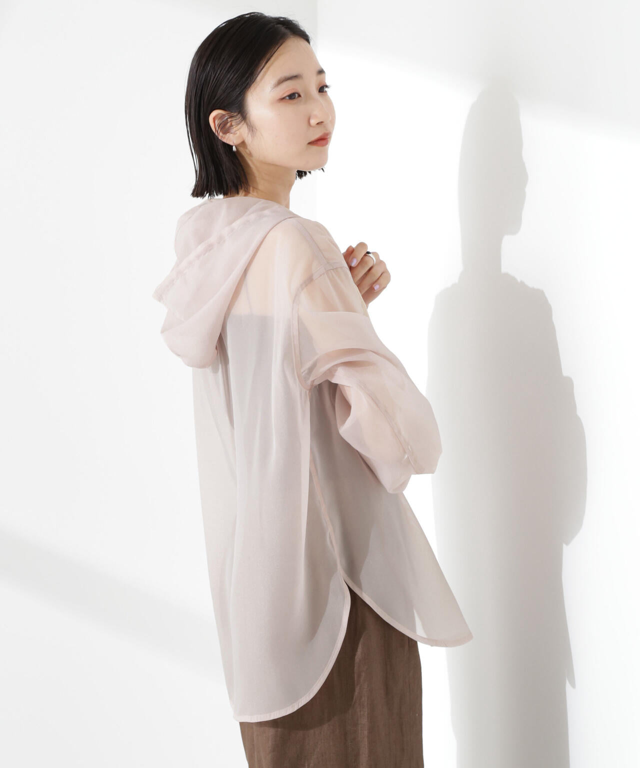 シアーフードシャツ 6735120316