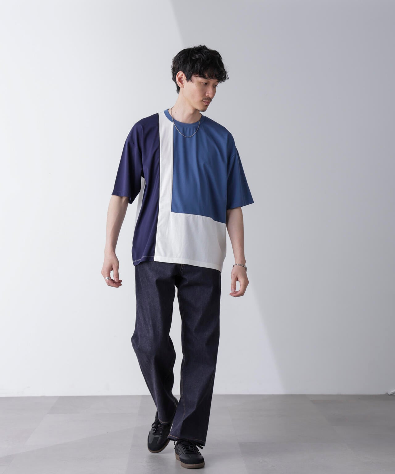 リラックス切り替えスムースTシャツ 半袖 6724124261