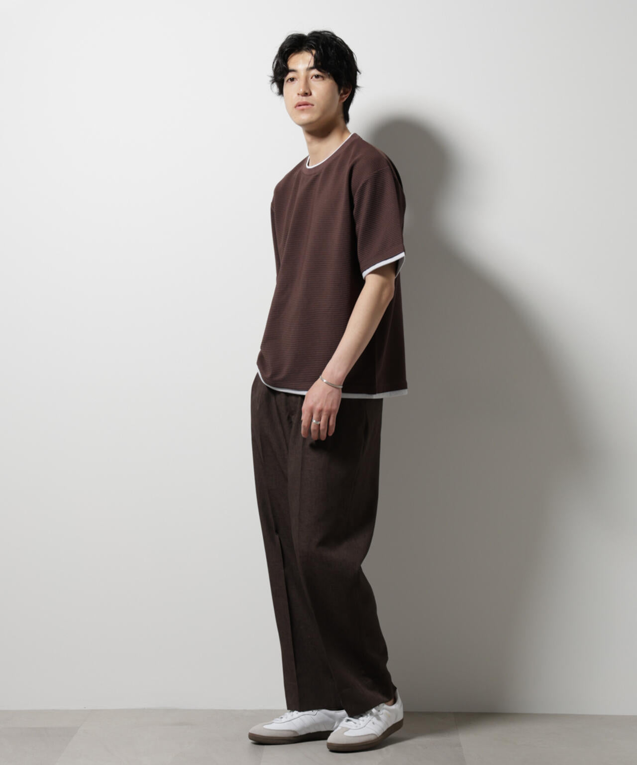 ガーターフェイクレイヤードTシャツ 半袖 6725124236