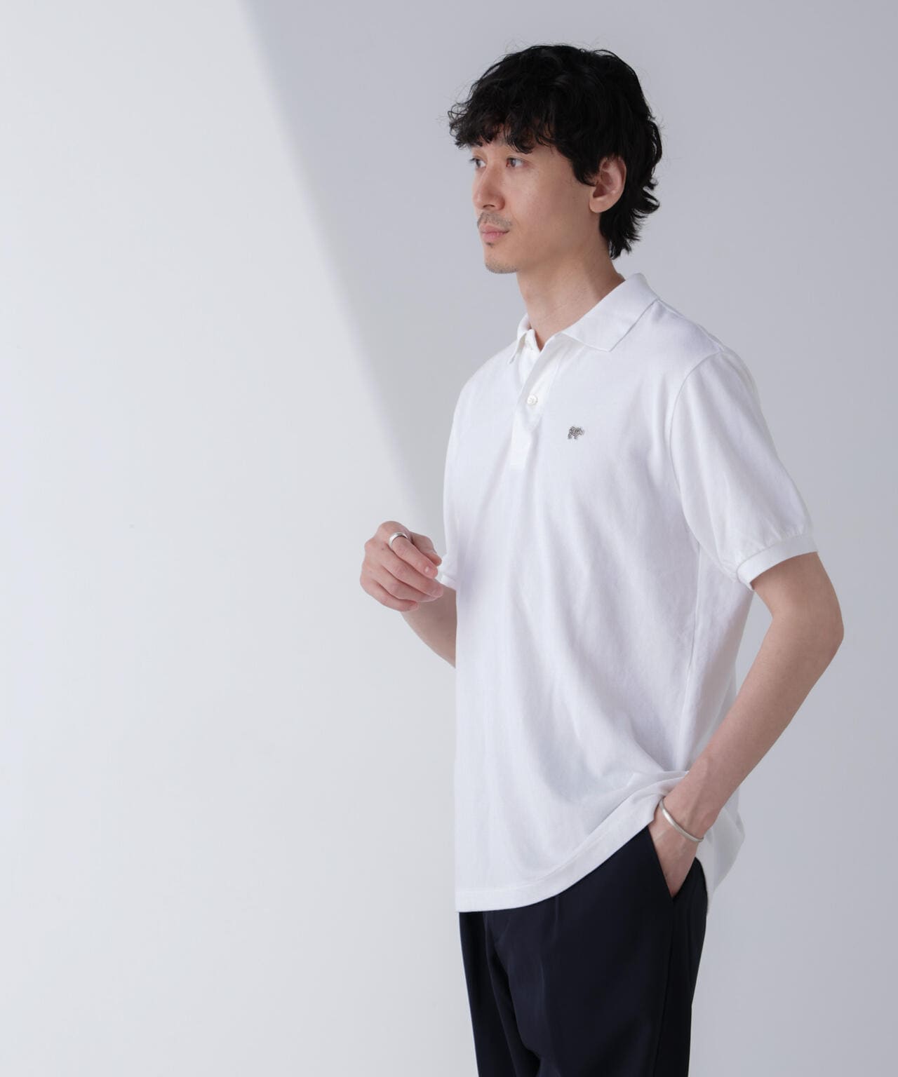 SCYE/Cotton Pique Henley Neck Shirt 6704124017