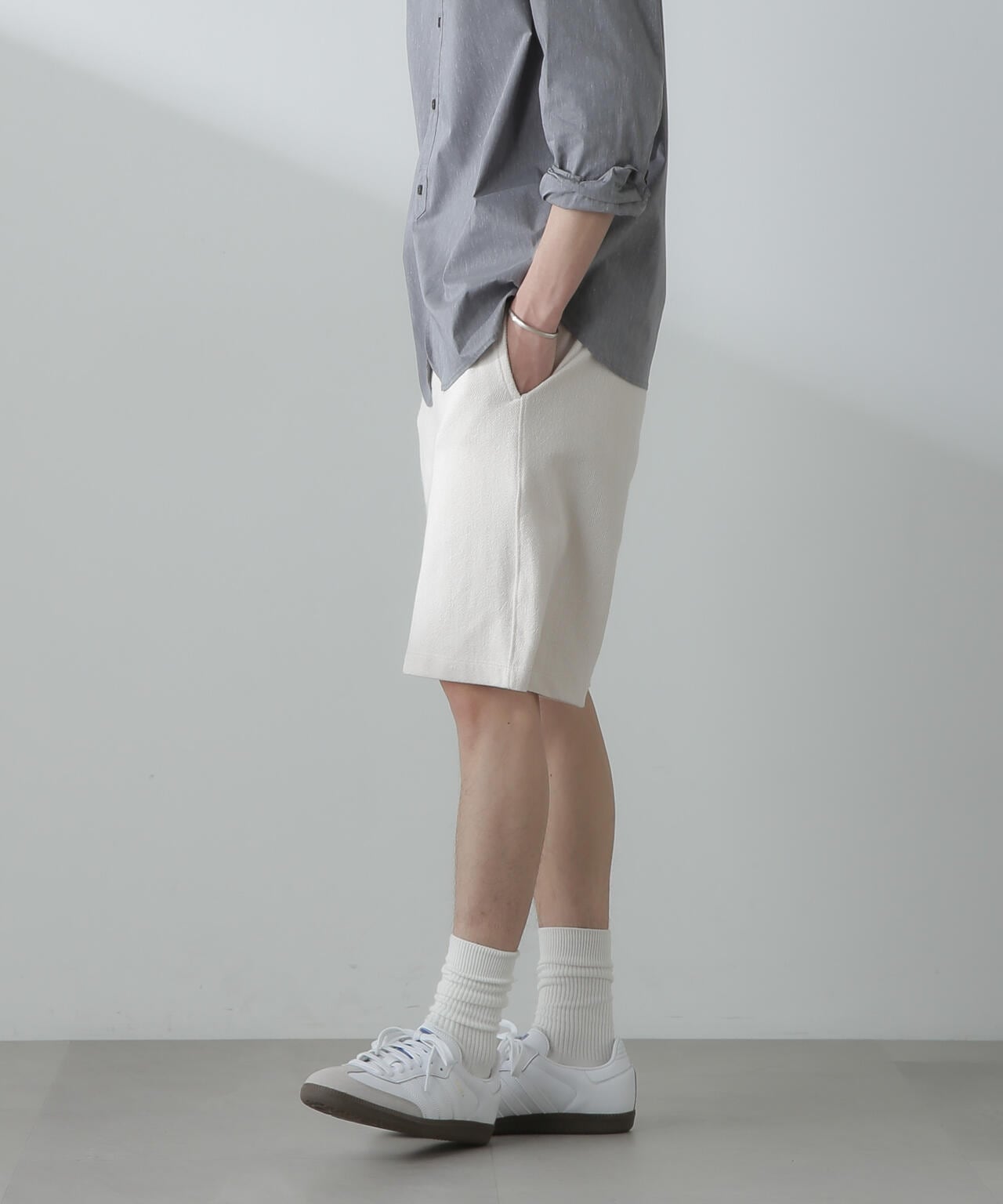ヘリンボーン起毛ショートパンツ(セットアップ可) 6724128201