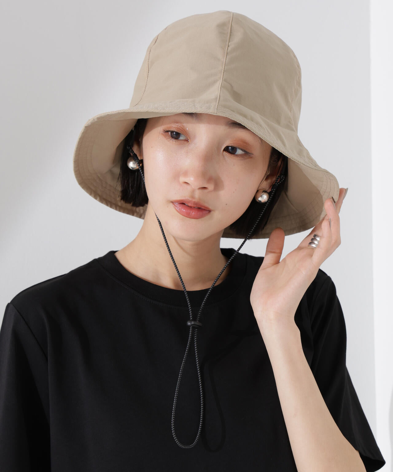 撥水加工ナイロンチューリップハット 6735139303