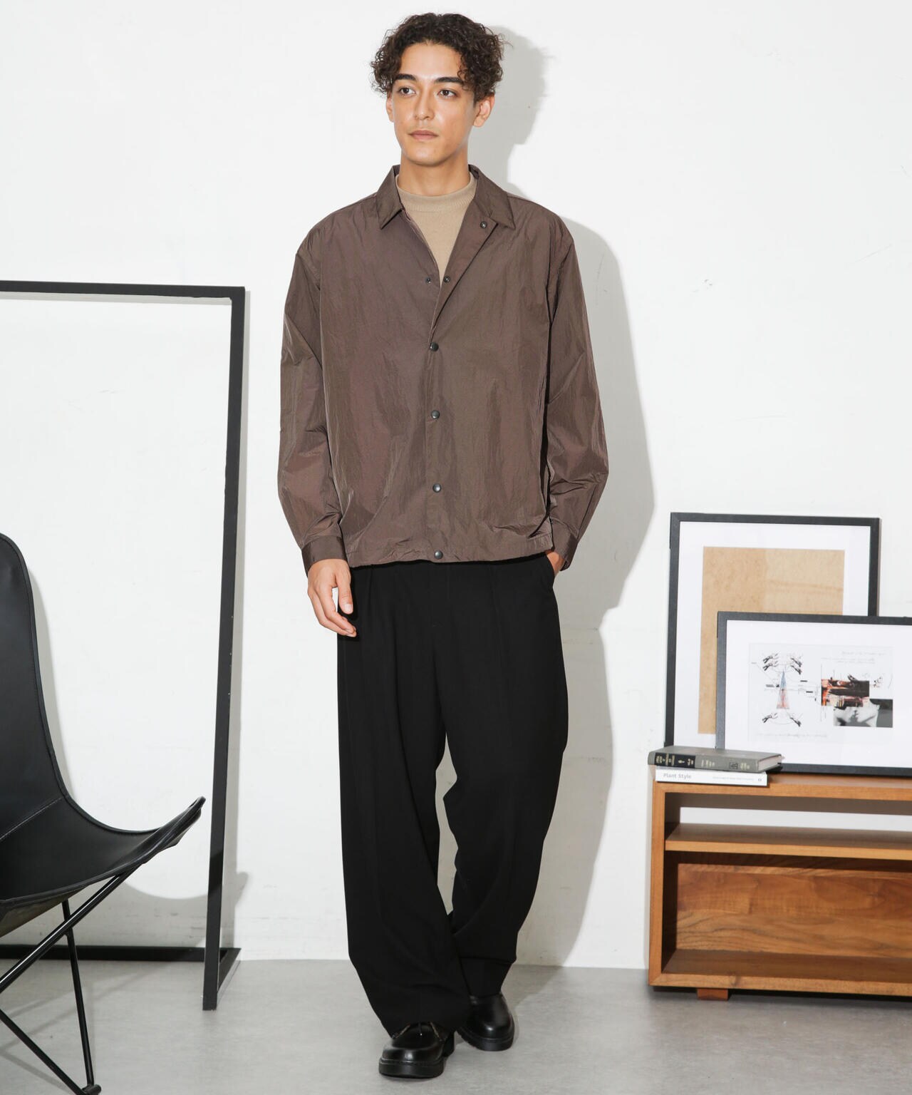 ナイロンヘムシャーリングシャツブルゾン 6683220221