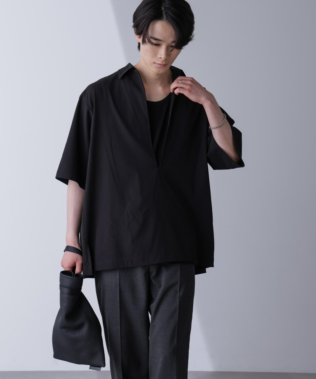 WEB限定/スキッパーPOシャツ 半袖 6724221205