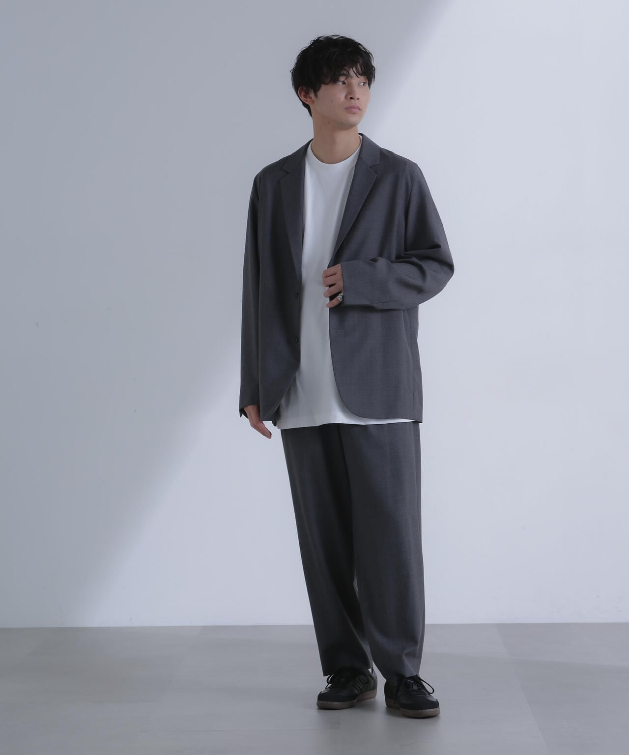 ATON/WOOL TROPICAL TAILORED JACKET 6704116021