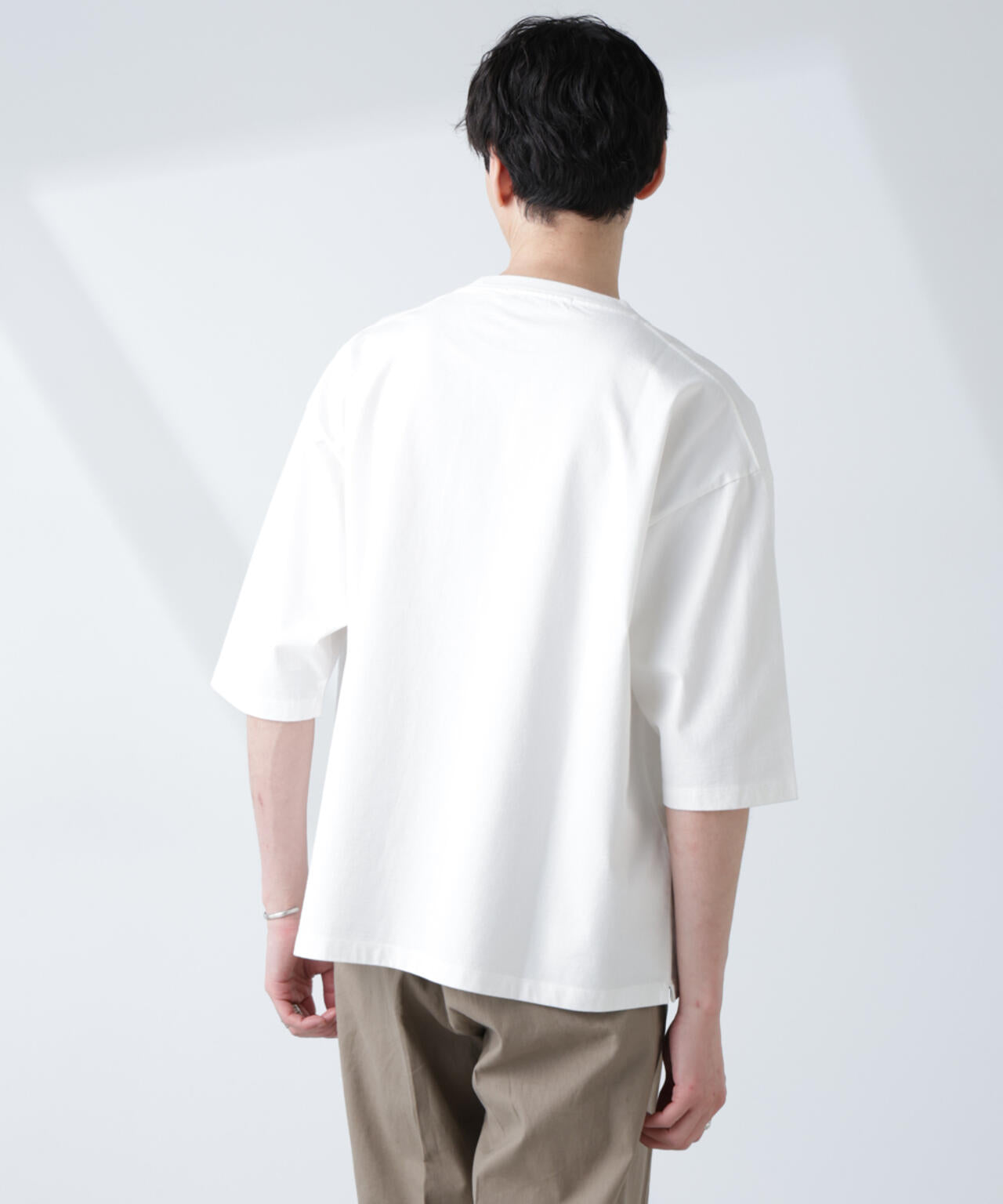 ルーズフィットワイドスリーブTシャツ 7分袖 6725124224