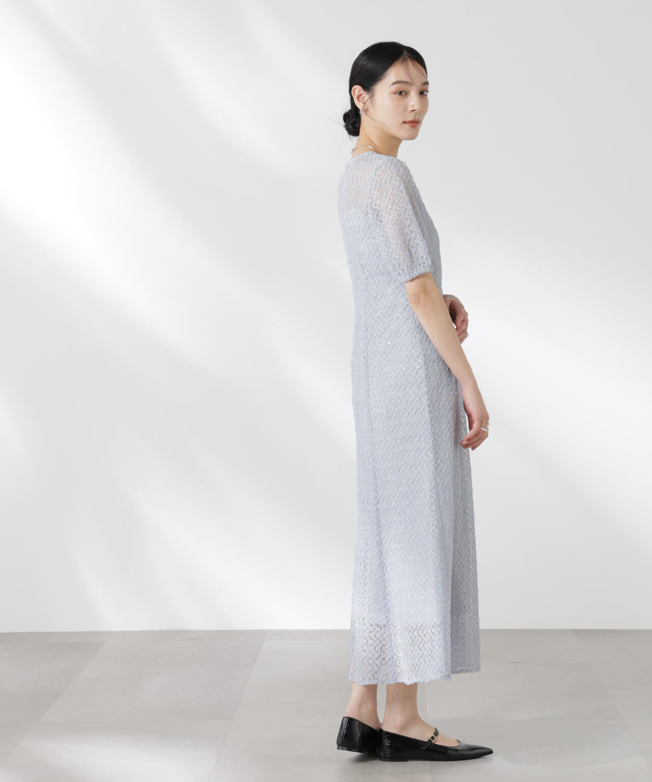 kaene/スパンコールレースドレス 6715119065