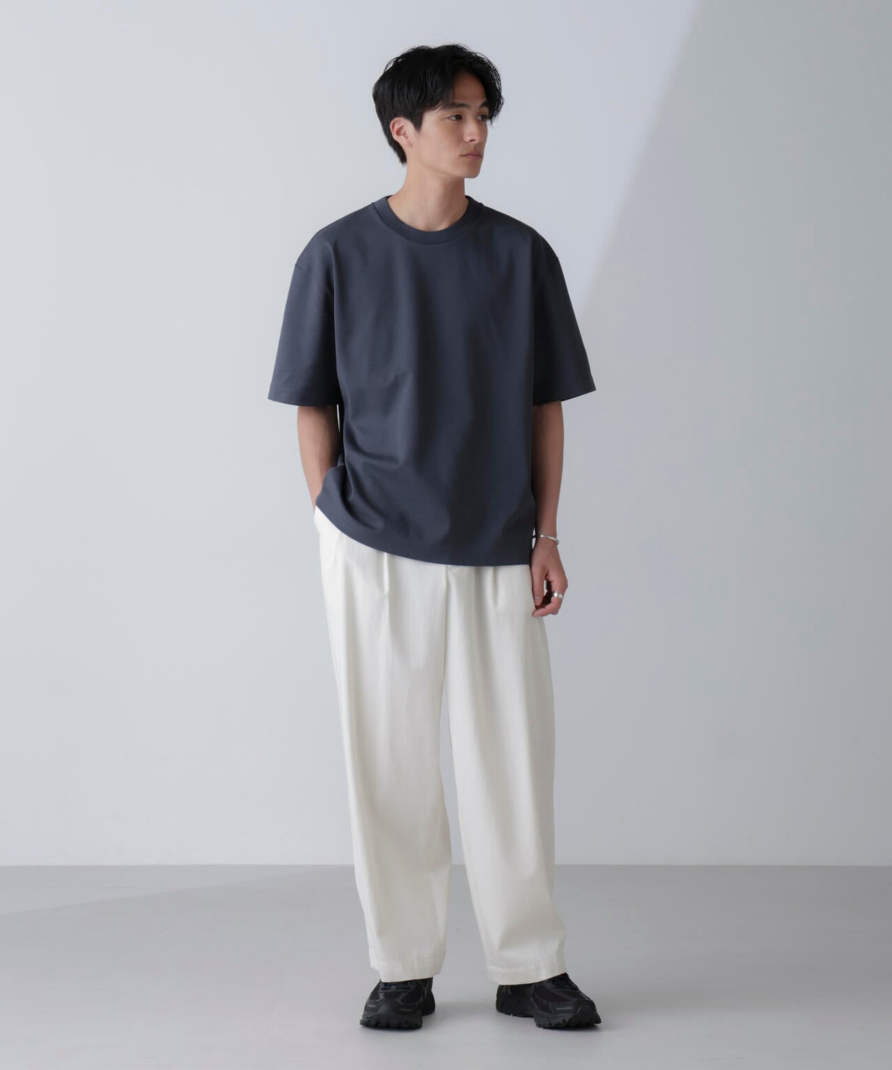ダブルスムースクルーネックBIGTシャツ 半袖 6724124233