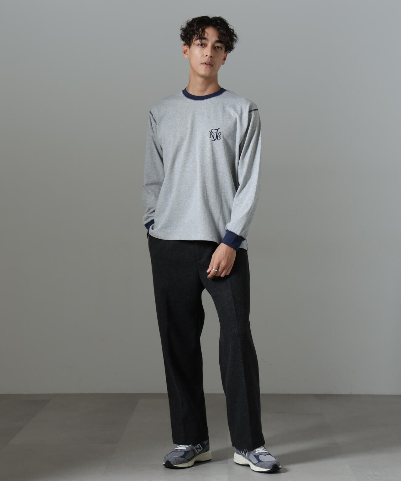 「NJ/CLUB」PARKSTOCK ロゴ刺繍ロングスリーブTシャツ 6684223229
