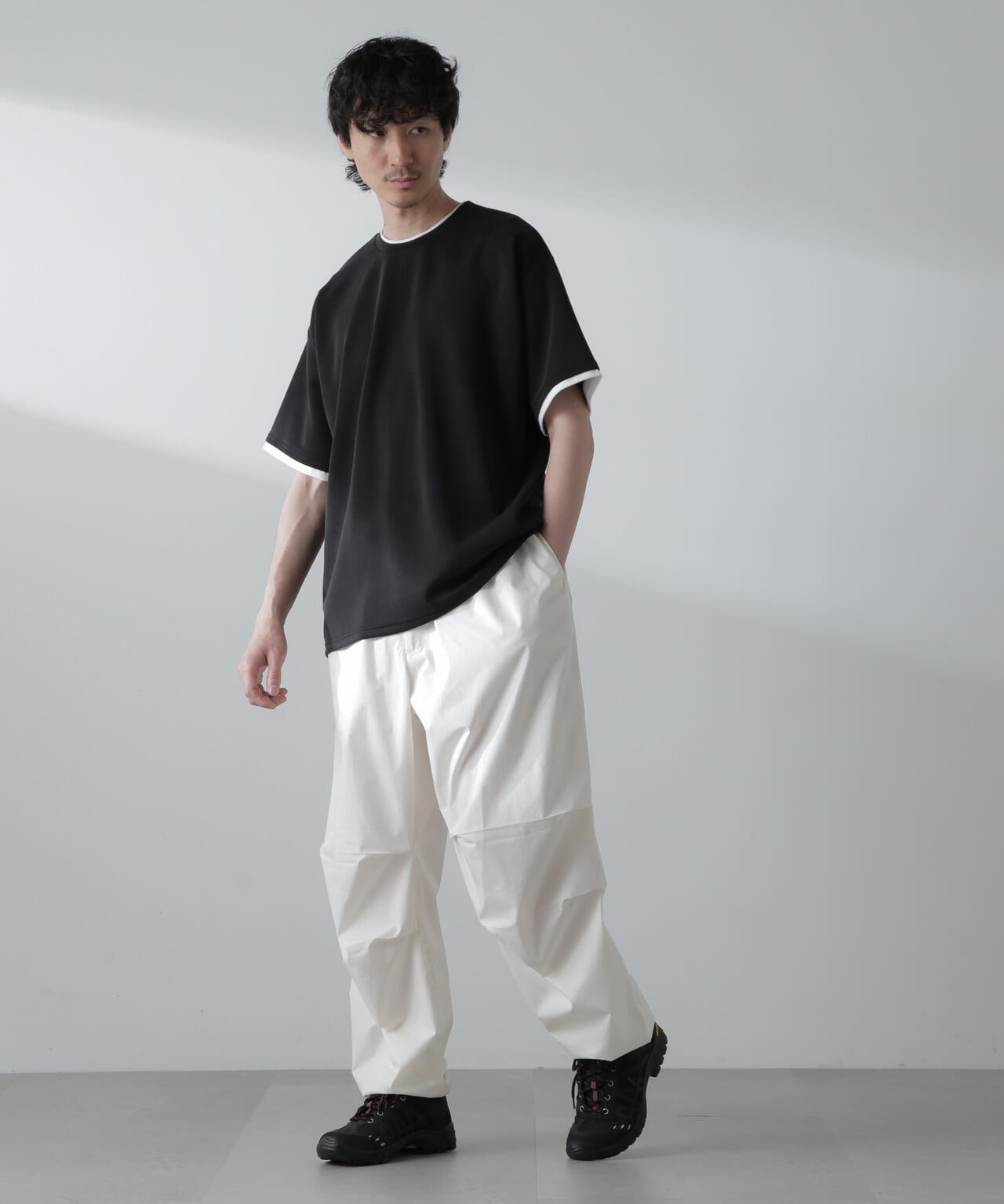バックステッチリラックスダンボールTシャツ 半袖 6724124240