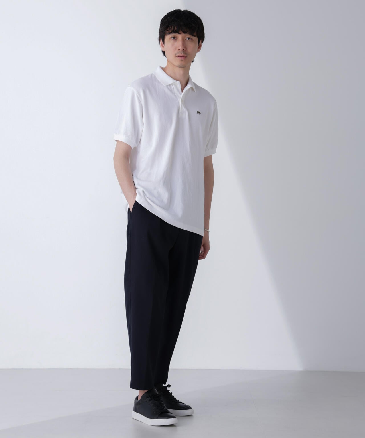 SCYE/Cotton Pique Henley Neck Shirt 6704124017