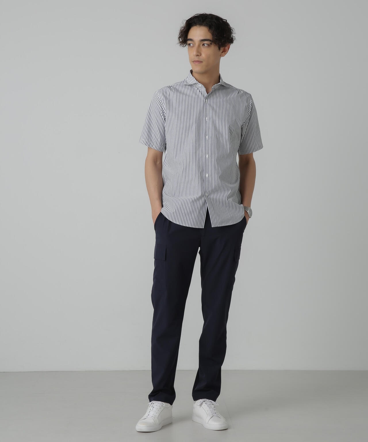 「N trousers」スリムストレッチ カーゴパンツ 6684127237