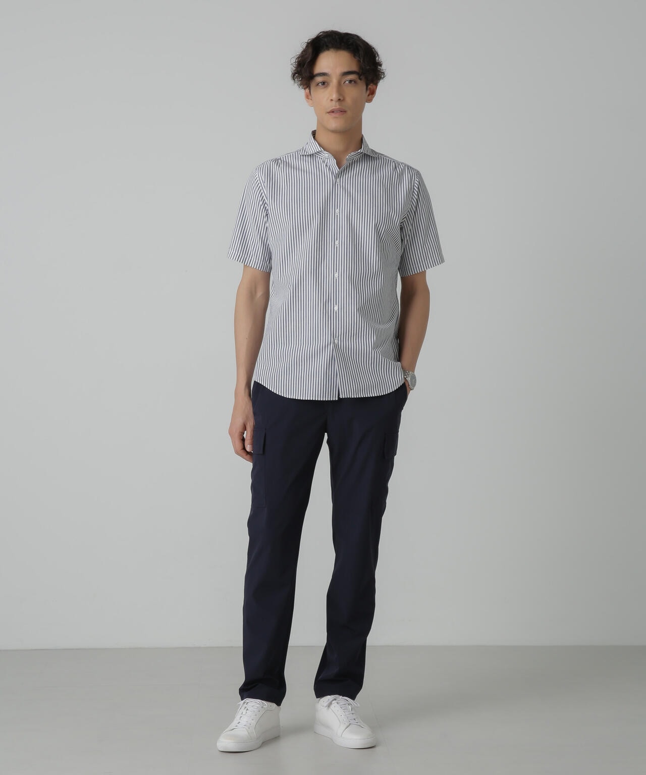 「N trousers」スリムストレッチ カーゴパンツ 6684127237