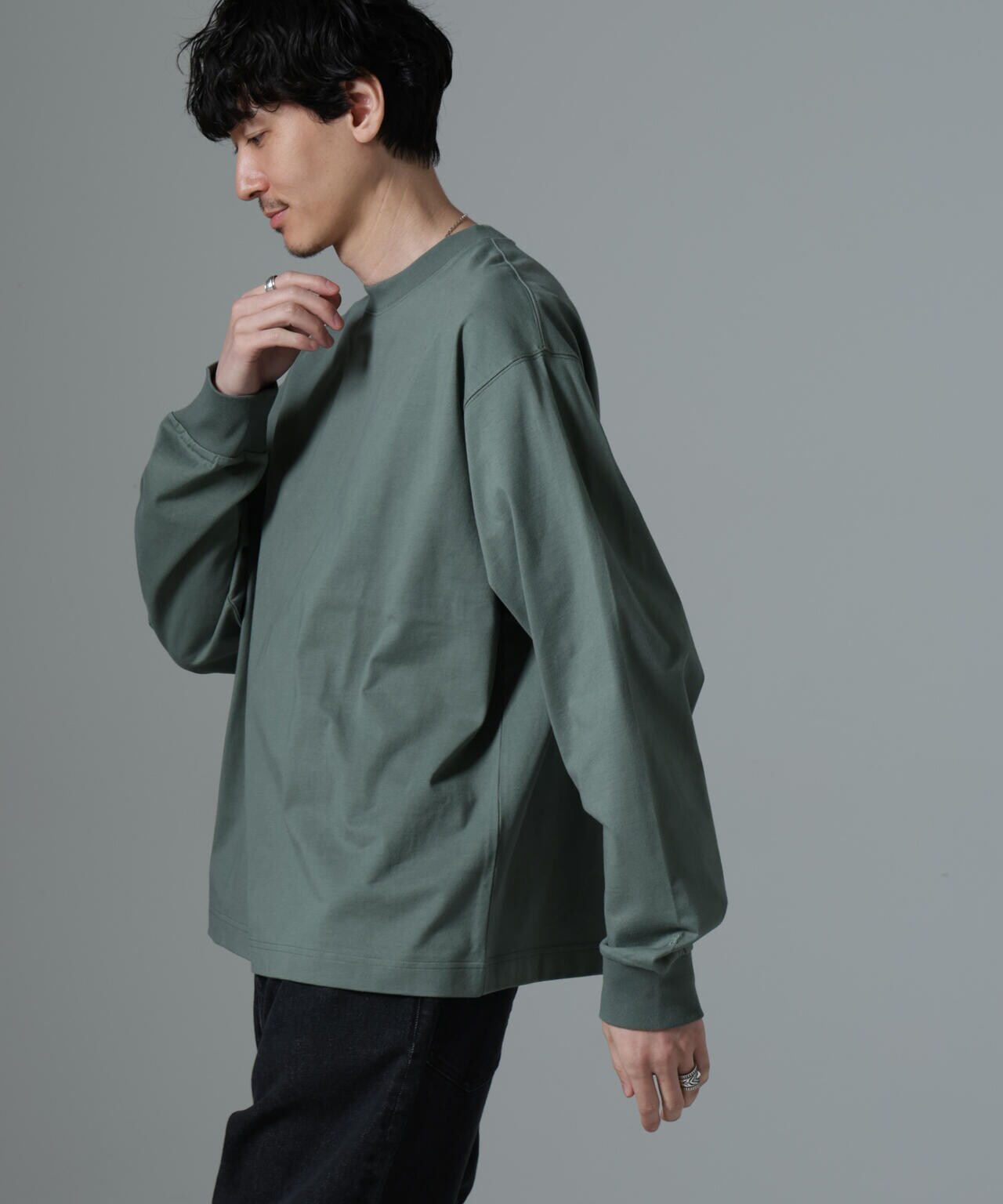 ビッグシルエットワンポイントTシャツ 長袖 6725123204