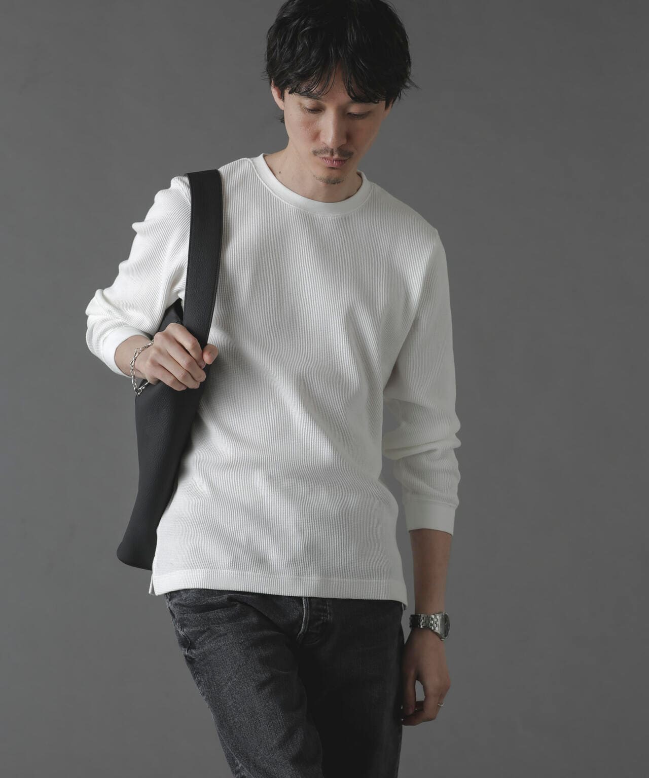 アンチスメルワッフルTシャツ 長袖 6724123212