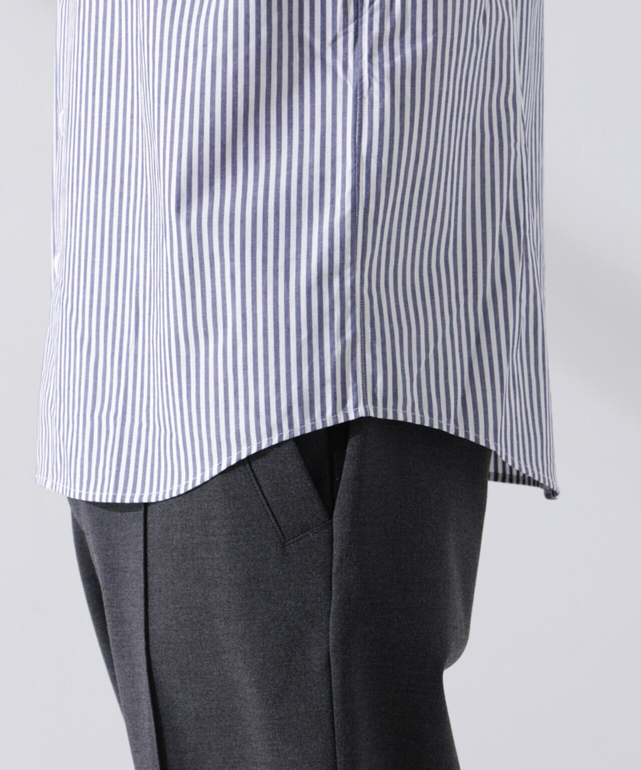 「N shirt」Anti Soaked(R) 汗染み防止ホリゾンタルカラーシャツ長袖 6685120202