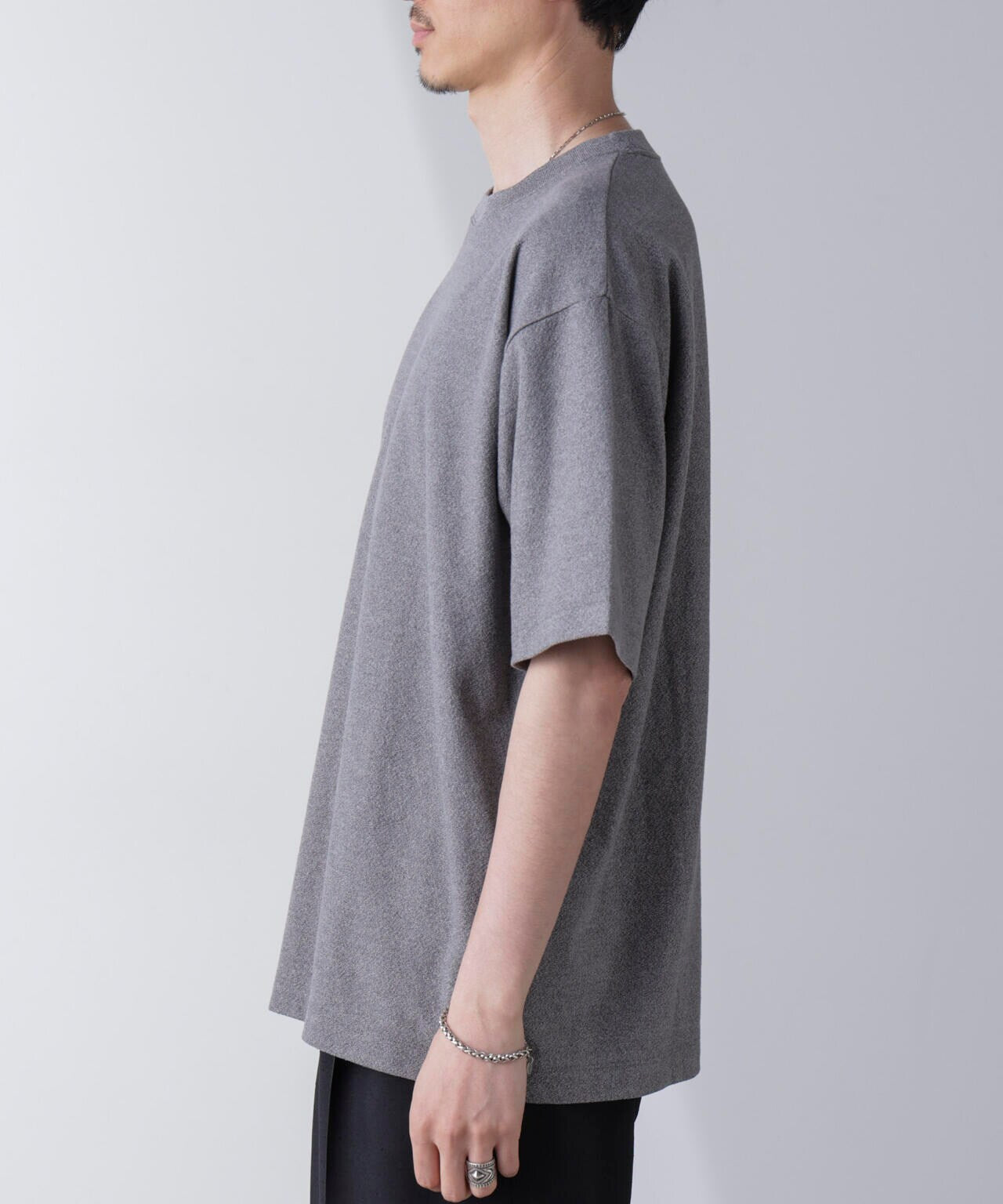 カットジョーゼットクルーネックTシャツ 6684224211