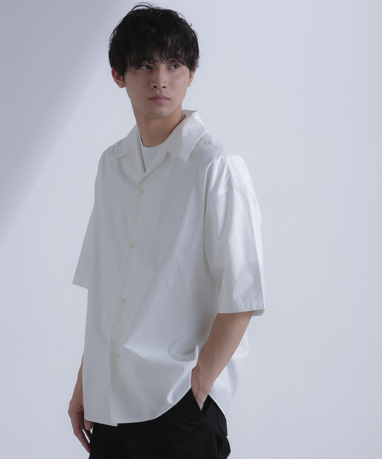 「大人のワイドシャツ」オープンカラー 半袖 6684121215