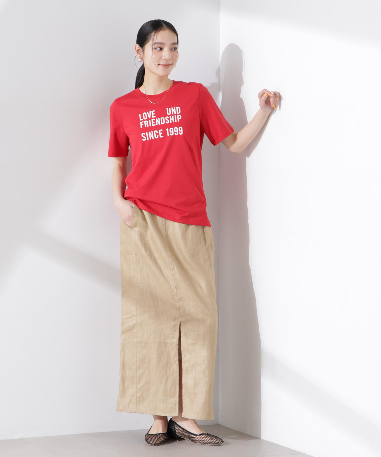 BAUM UND PFERDGARTEN/Organic Cotton jersey Tシャツ 6715124019