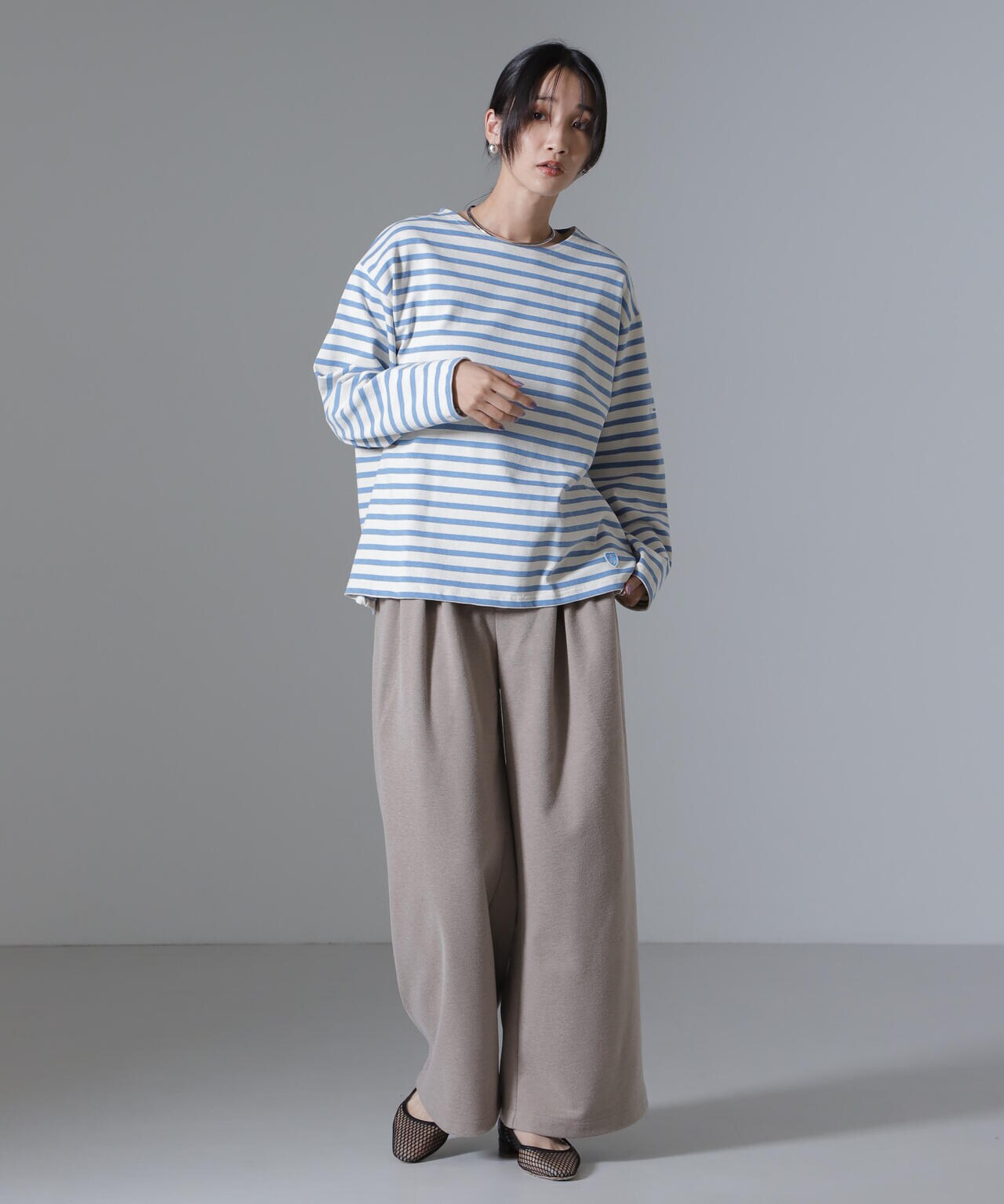 起毛カットタックワイドパンツ 6734227305