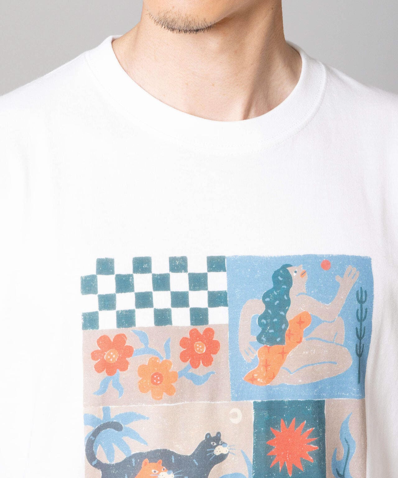 「Toyameg」modern academic TILE Tシャツ 6684224221