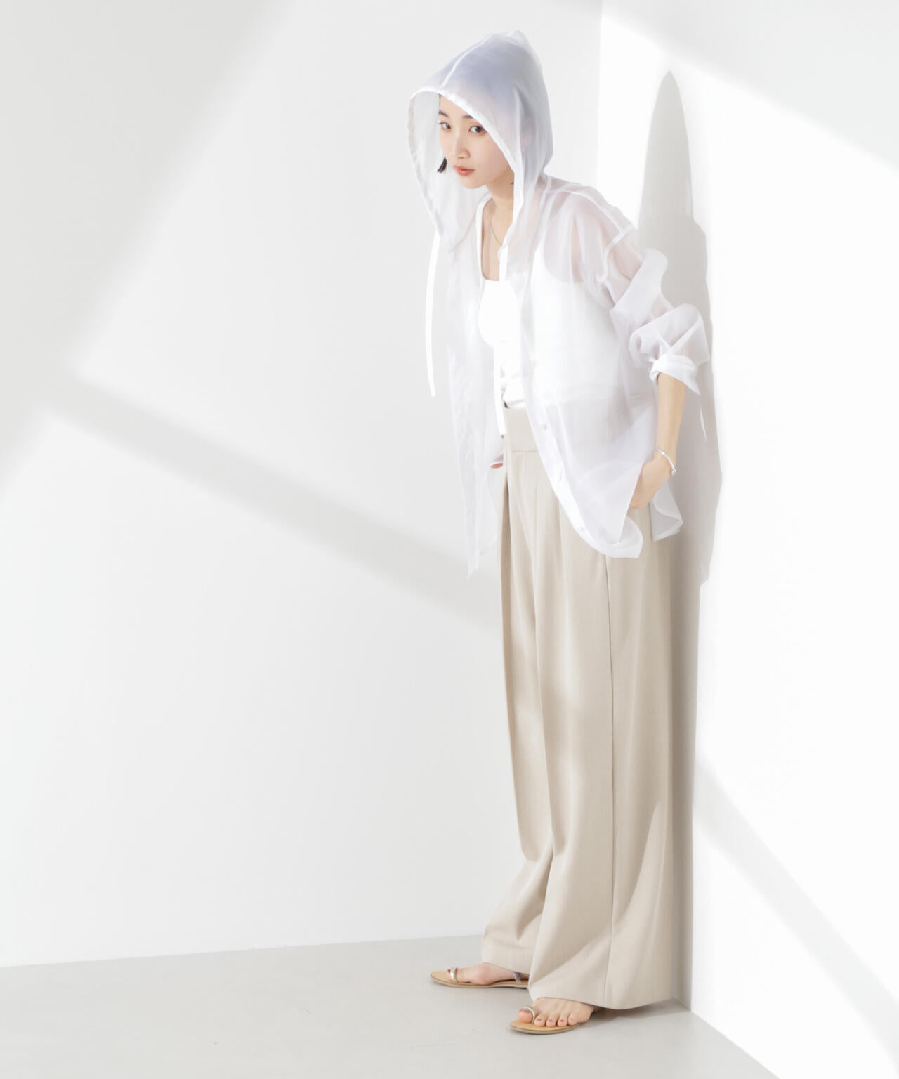 シアーフードシャツ 6735120316