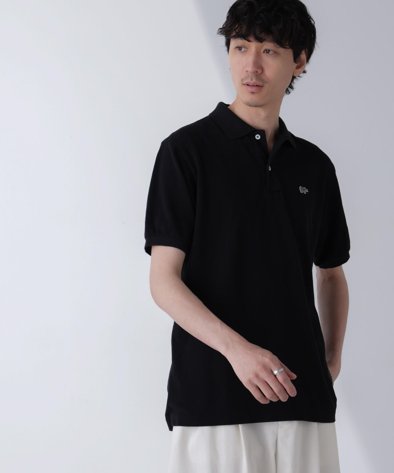 SCYE/Cotton Pique Henley Neck Shirt 6704124017