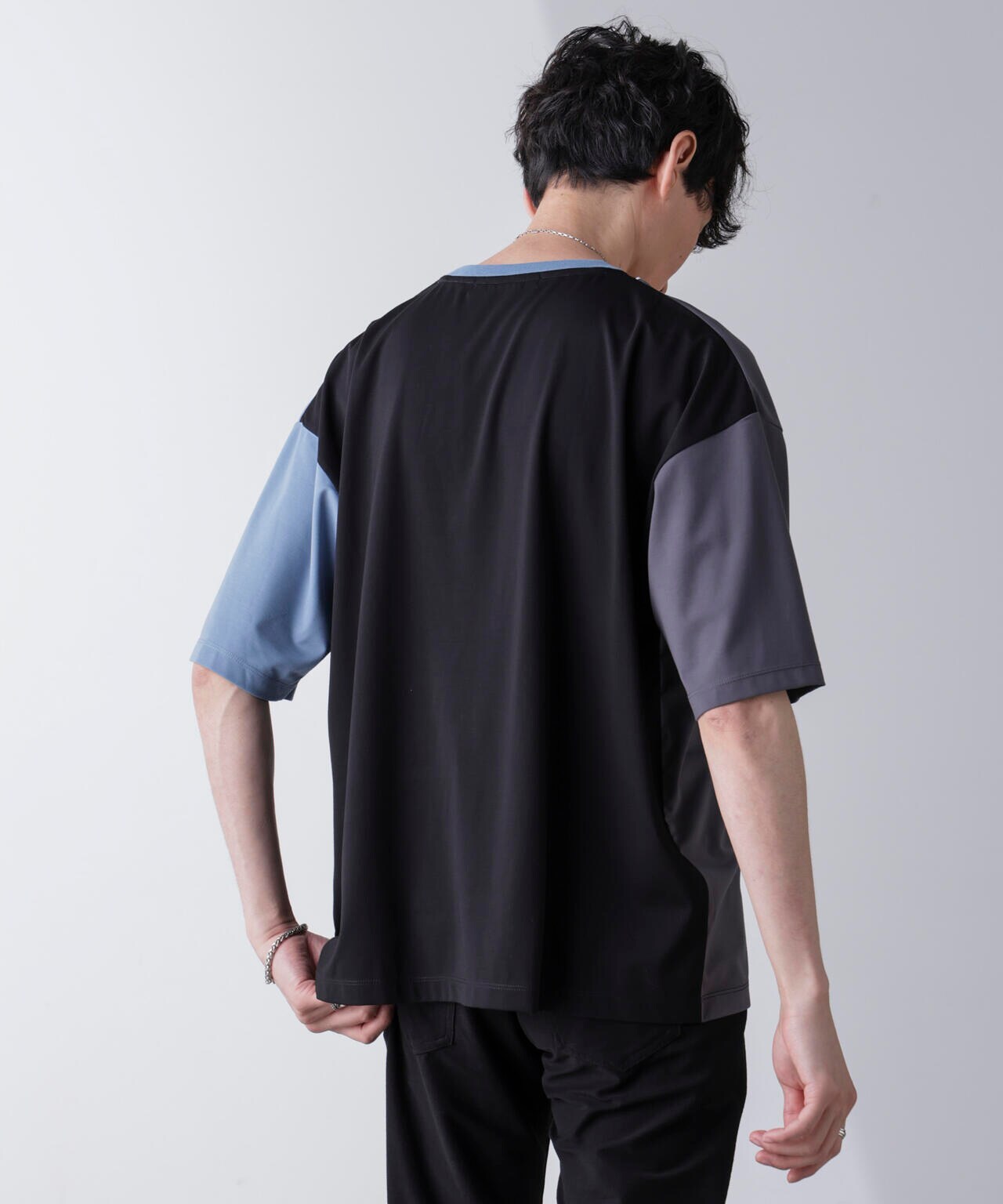 リラックス切り替えスムースTシャツ 半袖 6724124261
