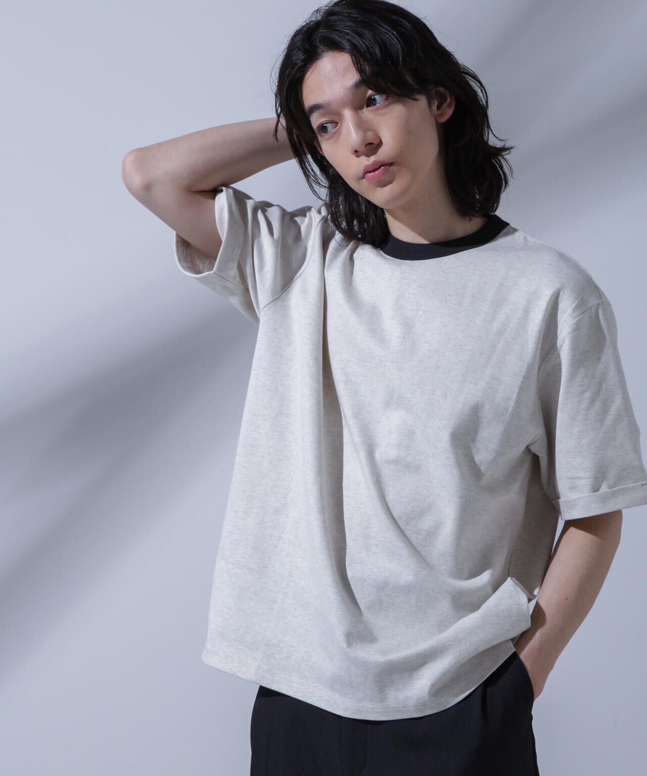 Anti Soaked 汗染み防止 リンガーネックTシャツ 6684124215