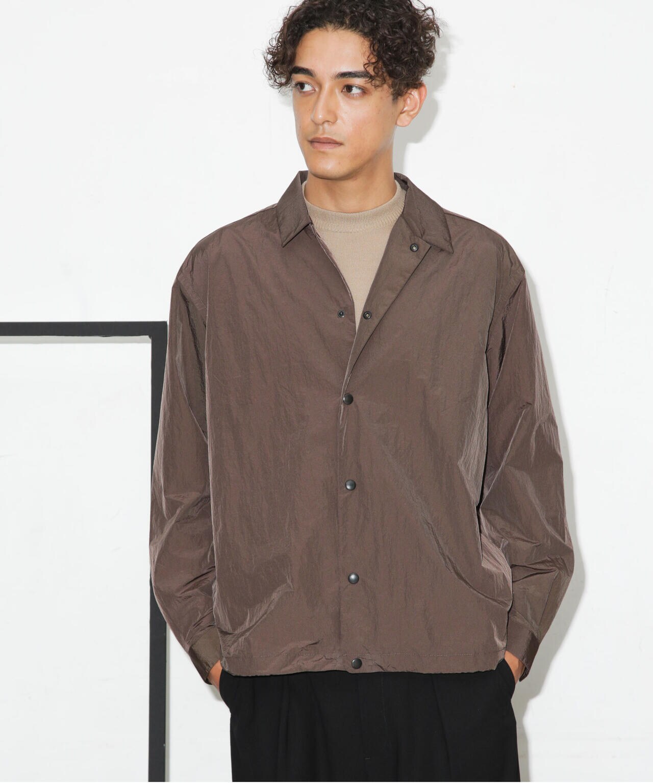 ナイロンヘムシャーリングシャツブルゾン 6683220221
