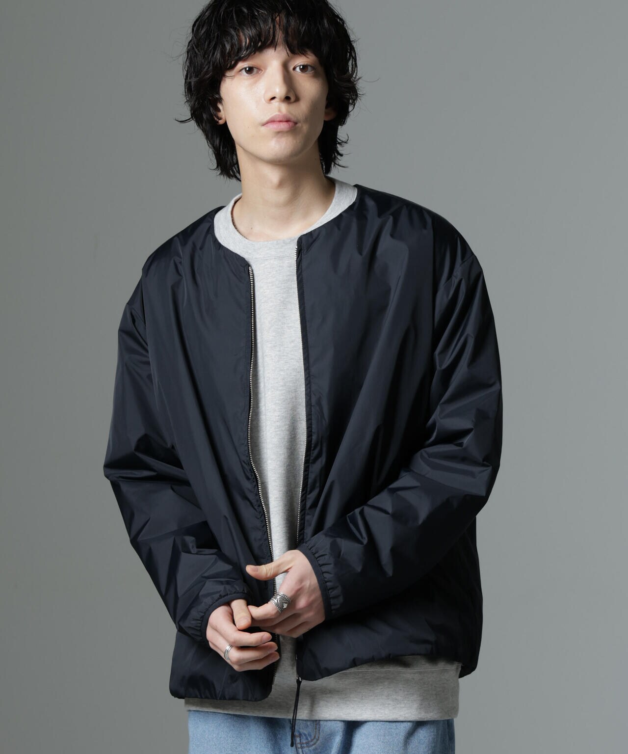 「MC」coveross(R)TECH WARM 裏フリース ノーカラーブルゾン 6684212231