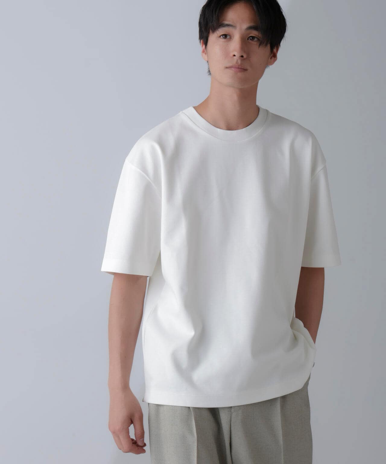 ダブルスムースクルーネックBIGTシャツ 半袖 6724124233