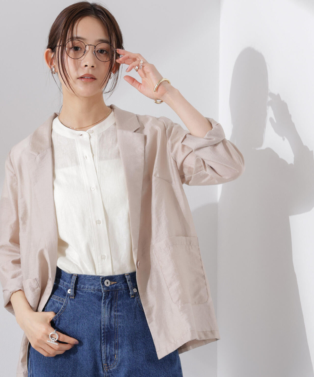 Anti Smell Linen フレンチスリーブシャツ 6735121302