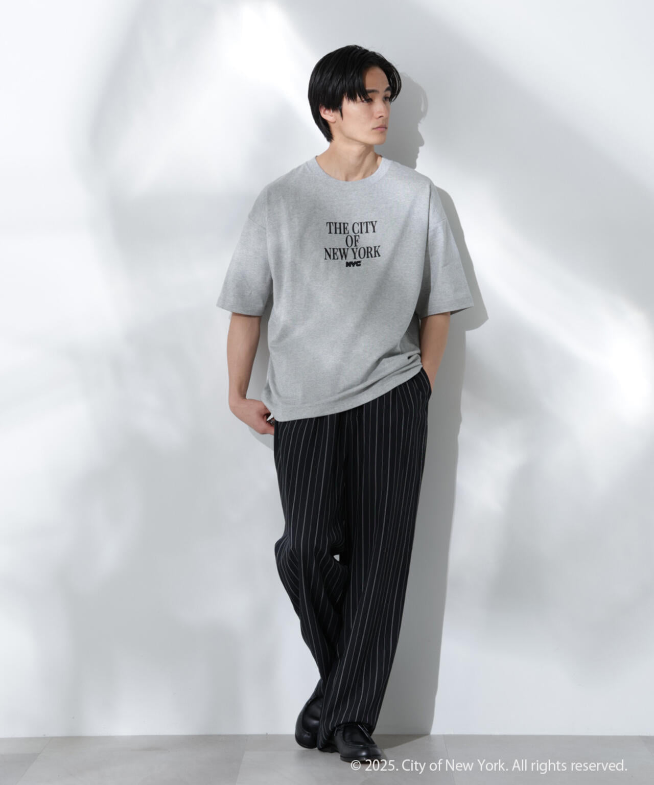 Anti Soaked(R)×NYC ロゴ刺繍 汗染み防止Tシャツ 6685124222
