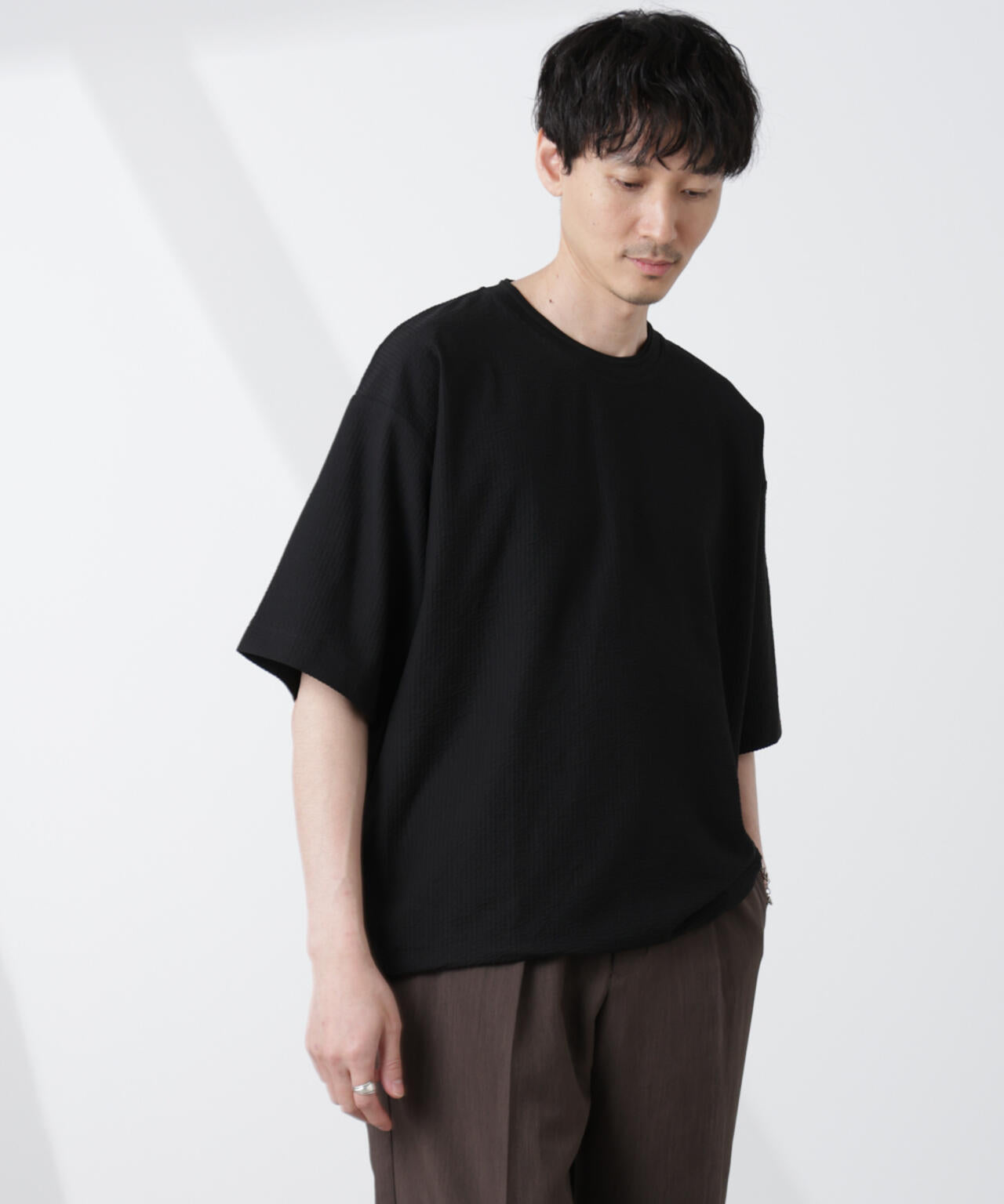シルケットサッカーワイドTシャツ 半袖 6725124210