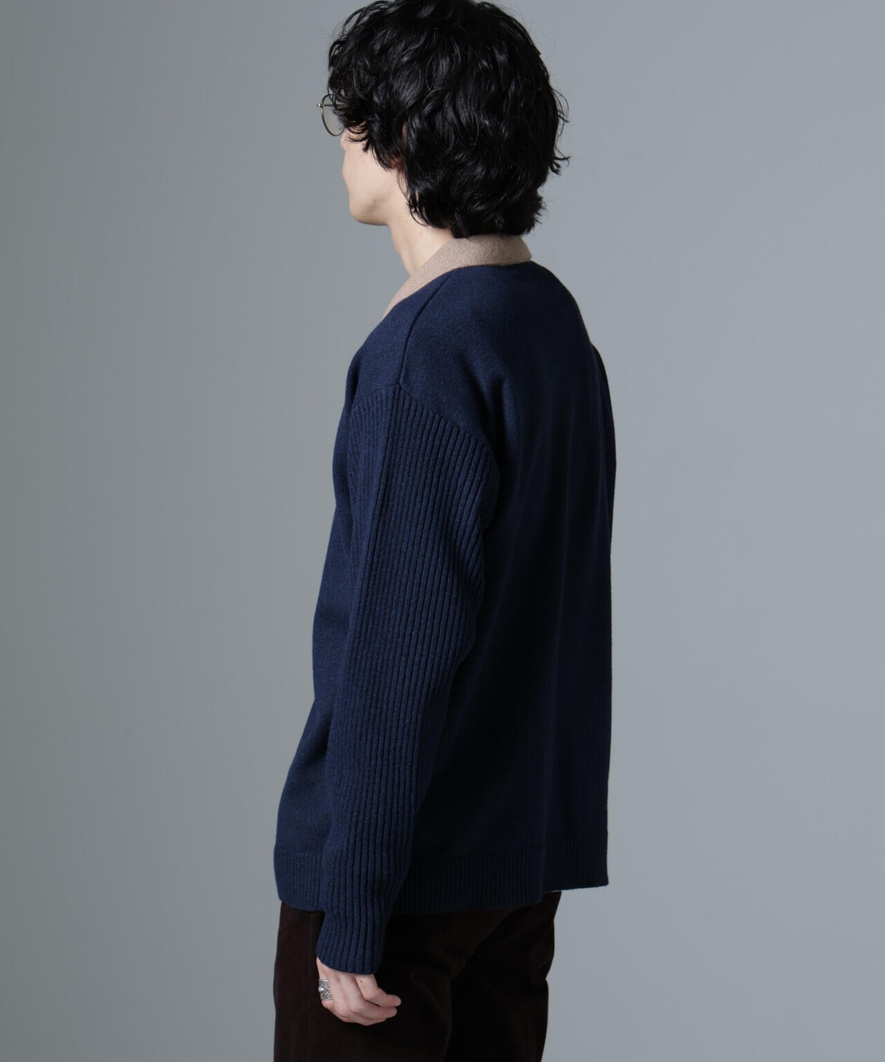 WEB限定/バイカラースキッパーニット 6724222229