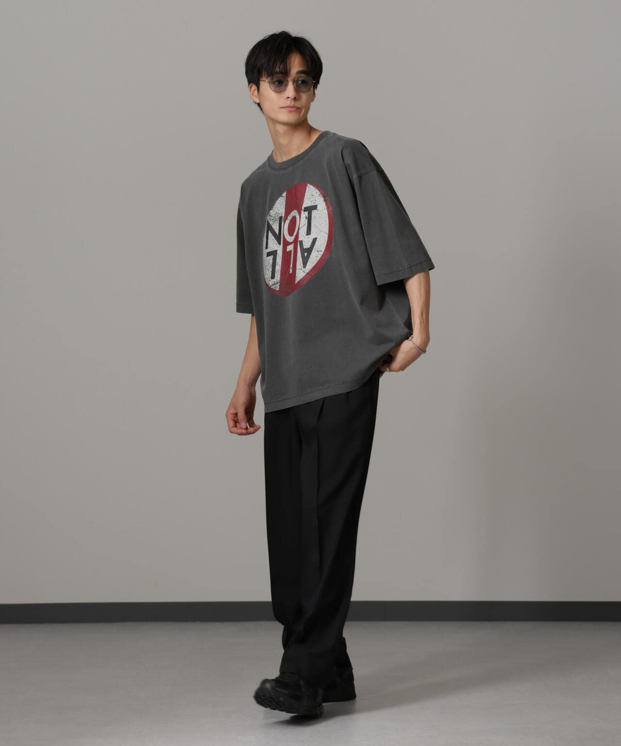 「NOT ALL」オーバーダイTシャツ 半袖 6724224227